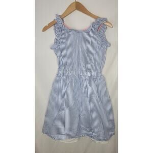 J. Crew- Crewcuts- Girls striped Dress- Blue and white- size 12